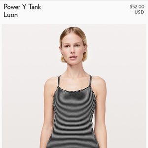 Power Y lululemon tank top!!!